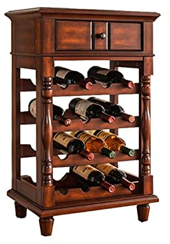 Weinschrank Europäischen Wein Bar Schrank Holz Wein Schrank Kreative Hause Wohnzimmer Bar Lagerung Regal Restaurant Wein Display Rack Ein Schrank zur Aufbewahrung alkoholischer Getränk(Color:Bruin)