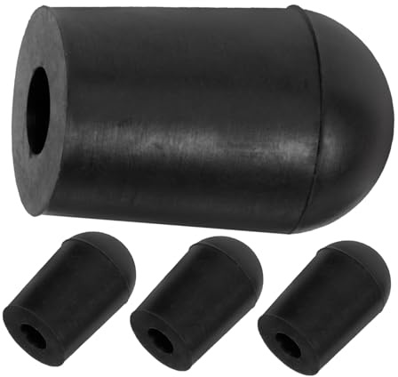 Cello Endstift Gummi Anti Rutsch Schutz Kappe 4 Stück Schwarz | Praktisches Zubehör für Musikinstrumente, Einfache Bauweise, Stabiler Halt, für Kontrabass und Cello