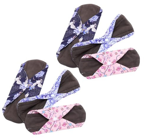 KOMBIUDA 6stücke Waschbare Sanitary Pads Bambuskohle Wiederverwendbare Menstruationsbinden Mit Hoher Komfortable Damenbinden Für