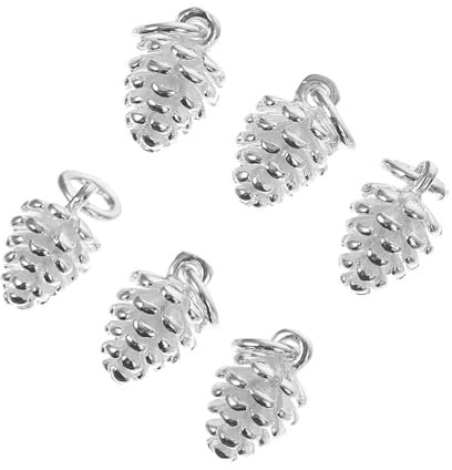 DIYEAH 6stücke Weiße Tannenzapfen Anhänger Diy Schmuck Zubehör Modisch Glatte Oberfläche Für Armbänder Halsketten Basteln Langlebig Und Einzigartig