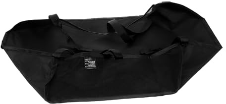 Abaodam Schwarze Kinderwagen Tasche mit Netzgewebe für Praktisches Aufbewahren und Bequemen Transport Verstellbarer Halter und Korb für Unten Am Kinderwagen zum Einkaufen