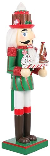 UKCOCO Adornos De Cascanueces De Madera para Navidad Creativos Cascanueces De Escritorio para Fiesta De Navidad