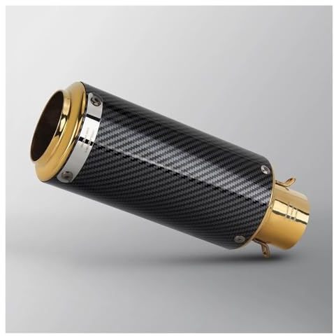 Motorrad-Endschalldämpfer Für Z400 CBR250RR R25 GSX250R Für Ninja250 ZT125 51mm Universal Motorrad Auspuff Gold Farbe Projekt Schalldämpfer Escape Racing Line(A)