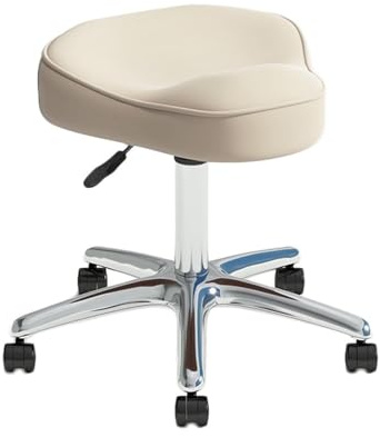 FXLUHAY Taburete Tipo Silla de Montar con Ruedas, Taburete hidráulico Ajustable, Adecuado for oficinas, Estudios de Maquillaje, Uso en Interiores y Exteriores.
