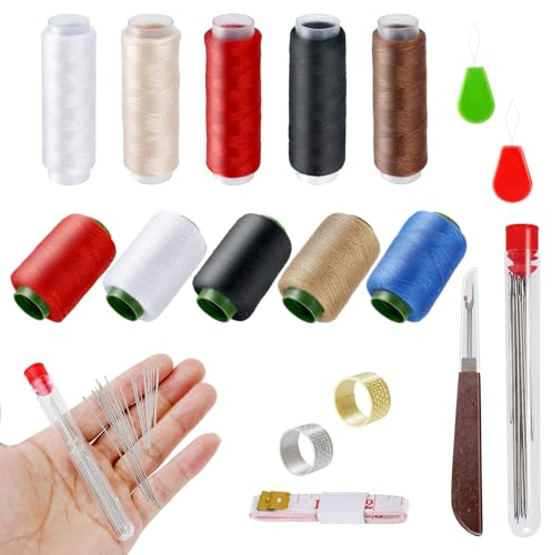41PCS Needle and Thread Kit, Steel Needle Sewing Kit, Stainless Steel Sewing Needles Set for Beginners & Daily Use
