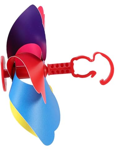 predolo Mulino a per Manubrio di Bicicletta per Bambini, con Girandola E Campanello a a Forma di Fiore, Realizzato in Materiale PP Liscio, Facilme, Corto colorato