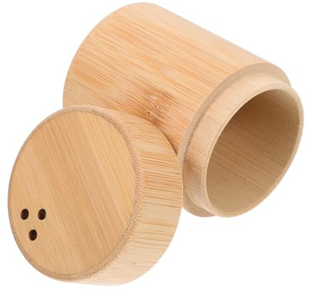 VINTORKY Porta Stuzzicadenti Contenitore Rotondo, in bambù per Casa | Distributore di Porta Stuzzicadenti, Portatuzzicadenti Marrone dal Design Semplice, Elegante e Multiuso