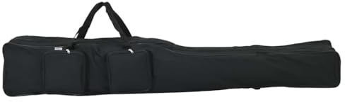 Molumvel Angelrutentasche 160 cm aus 600D Oxford-Gewebe, strapazierfähige Angeltasche mit 3 Fächern, Rutenfutteral für Angelzubehör, Schultergurt und Tragegriff
