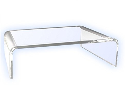 HOKU Holzhäuser Kunststofftechnik Unterbau / Podest / Kniebank / Ständer Lowboard / TV-Erhöhung / Bildschirm-Standfuß Tv- Aufsatz aus Acrylglas - Transparent 30 x 20 x 10 cm