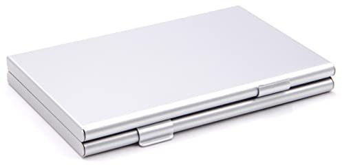vhbw Estuche para 24x Tarjetas de Memoria Micro SD/Transflash - Funda Plata