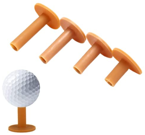 Suxgumoe Golf-Tees, 4 Stück 42/54/70/80 mm Gummi-Golf-Tee-Halter Training Übungs-Tee-Matte Golfball-Lochhalter für drinnen und draußen