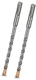 Meccion SDS Plus Hammer Drill Bits 8mm x 160mm x 2pcs Professional Tungsten Cross Tip Rotary Impact Drill bit for Masonry, Brick, Concrete-8mm x 160mm x 2