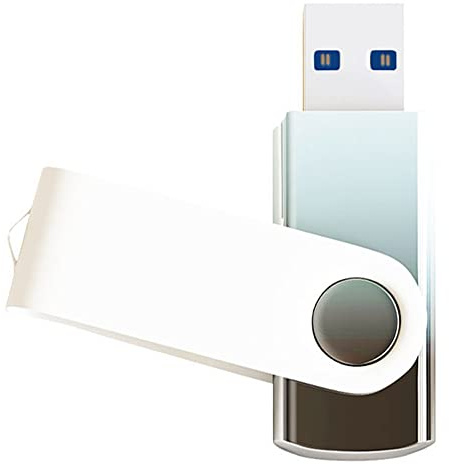 Clé USB 3.0 REWBOAT - 128 Go - Noir/argent dégradé - Pivotante - Pour stockage de données en gros (Noir/argent)