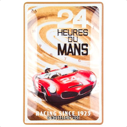 Nostalgic-Art Retro Blechschild, 20 x 30 cm, 24h Le Mans – Red Car 1963 – Geschenk-Idee für Motor-Fans, Original Lizenzprodukt (OLP), aus Metall, Vintage Design, Blechschilder Sprüche | Original Lizenzprodukt (OLP), aus Metall, Vintage Design, Blechschilder Sprüche, Geschenk-Idee für Motor-Fans
