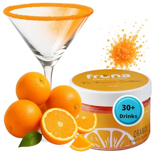 Frona Rimming Powder 100g - Perfect As Cocktail Glass Rimming Powder I Culinary decorations (Orange)