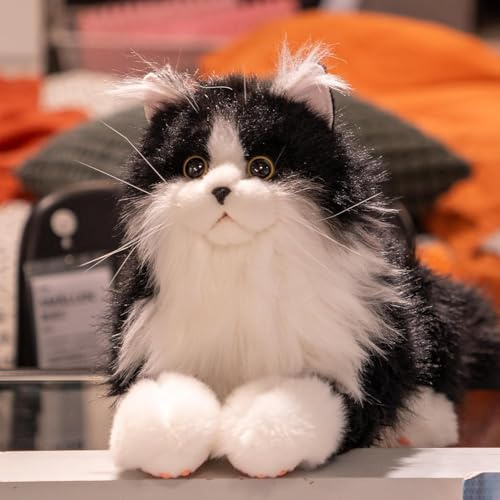 Chongker Cat Plush Toy Stuffed Animal Lifelike Cats Doll Kitten Farm Animals Stuffed Toys Birthday Gifts for Kids Boys and Girls
