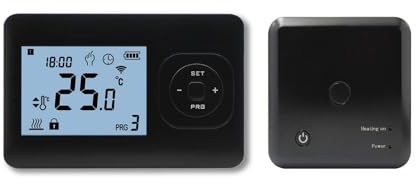 Quality Heating - Thermostat Basic Black - Récepteur en saillie TC-05 inclus - Modèle WIFI