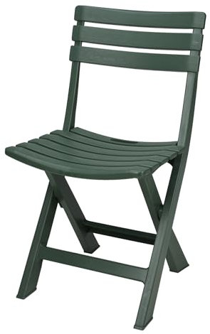 Spetebo Kunststoff Klappstuhl 80 x 45 cm - waldgrün - Garten und Balkon Bistrostuhl klappbar - Gartenstuhl Campingstuhl Outdoor Faltstuhl für Garten Balkon Terrasse