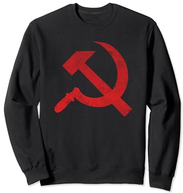 Vintage CCCP UdSSR Hammer Sichel Flagge Soviet Guerilla Sweatshirt