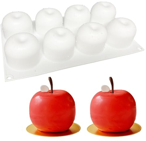 Duoyif Molde Silicona 3D Para Manzanas, Mousse, Tartas Decorativas y Chocolate - Molde De Cúpula Para Pastelería y Decoración | Molde para tartas, mousse, manzana, muffins, molde de fundición, molde para mousse de chocolate, pudín