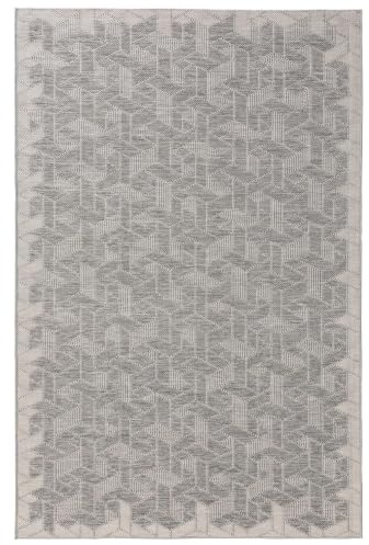 benuta Nest Teppich Bronco - Grau 200x290 cm - Kunstfaser - Outdoor geeignet - Rechteckig & im Style: Geometrisch, Minimalistisch - Pflegeleicht für Wohnzimmer Schlafzimmer