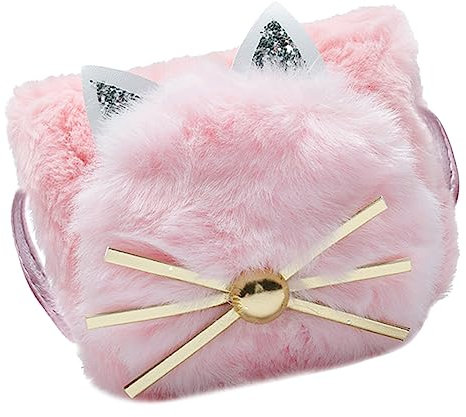 LIFKOME Mädchen Katzen Umhängetasche Plüsch Crossbody Geldbörse Süße Cartoon Handtasche Für Schule Reisen Alltag