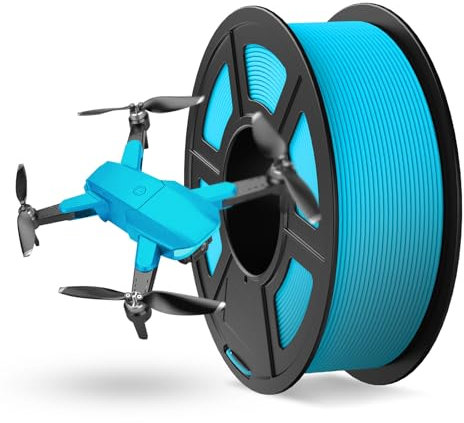 JAYO Rapid Matte PETG Filament 1.75mm, High Speed 50-600mm/s 3D Drucker Filament, Dimensionsgenauigkeit +/- 0.02mm für die meisten FDM 3D Drucker, 1.1kg/Spule(2,43lbs), MatteHimmelblau