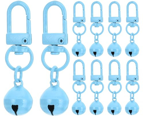 PATIKIL 20 PCS Campanellini Per Cani, Campanellino Per Collare Gatto Cane Campanelle Piccoli Animali Portachiavi Carino All'Ingrosso Sonagli Forti, Blu