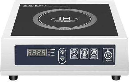 Piano cottura a induzione professionale 3500 W (35 cm) – fornello a induzione con display digitale – spina europea 220 V – regolazione della potenza 10 livelli – ideale per ristorante, cucina e