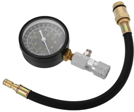 Alipis Kit Tester Pressione Compressione Motore in Manometro Multifunzione Ad Alta Precisione Per Cilindri Benzina e Diagnostica Auto Professionale