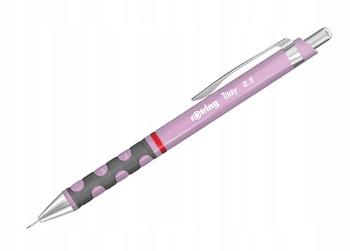 rOtring Tikky Druckbleistift, 0,5 mm, HB, fliederfarbener Körper, nachfüllbar, ergonomischer Griff, zum Zeichnen, Skizzieren und für die Schule, Pastell-Schreibwaren, niedliches Zubehör für den