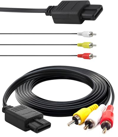 AV Kabel für Nintendo N64 Stereo Audio Video AV RCA Composite kabel für Nintendo GameCube/NGC/64/N64/SNES/GC/Super Famicom TV HDTV DVD Fernseher Monitor 1,8 Meter Videokabel