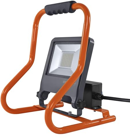 Osram LED Arbeitsleuchte R-Stand Socket 50W 840, 4000K kaltweiß, 4500 lm, IP44, 2 Steckdosen 3000W