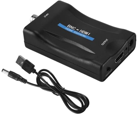 ENEWSTAR Convertisseur BNC vers HDMI composite BNC et adaptateur d'entrée audio vers sortie HDMI avec transfert de signal vidéo analogique 720p/1080p de caméra de sécurité CCTV vers moniteur HD