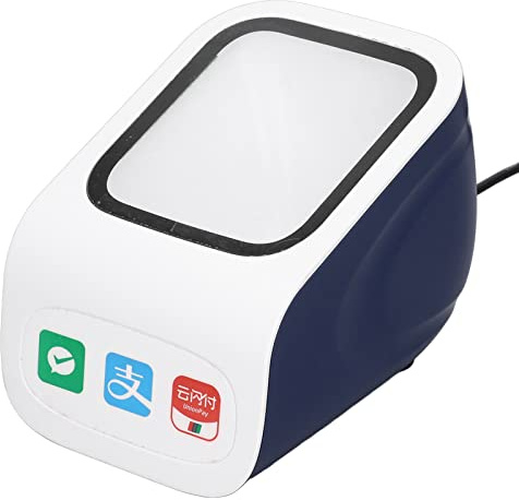 Fafeicy Desktop -Barcode -Scanner, USB Schnittstelle, Sprachaufforderung und Großer Fenster für Mobile Zahlungen in Supermärkten und Einzelhandelsgeschäften