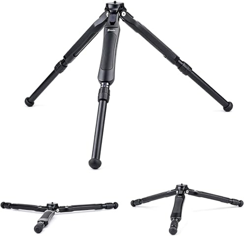 Zeadio Adjustable Camera Tripod, Portable Aluminum Tabletop Travel Tripod, 3-Stage Height Adjustable, 5kg Load Capacity, with 1/4 Mount for DSLR, Gimbal, Smartphone, Action Camera etc