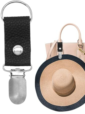 Gungtj Hatthållare för resor på väska – anknäbb hattklämma | anknäbb PU-läder bärbara klämmor, handsfree väska resetillbehör för sol och brett brätte, för resor på, ryggsäck, bagage