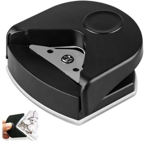 Eckenabrunder Abrunden, Eckenstanzer Stanzer 4mm, Präziser Corner Cutter für Laminierfolien Papier Fotos Visitenkart Sammelalb Eckenschneider mit Rundungsfunktion