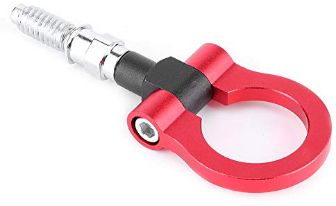 Qiilu Trailer Gancio Rimorchio Lega Alluminio Universale Tow Hook per BMW E Series(Rosso)