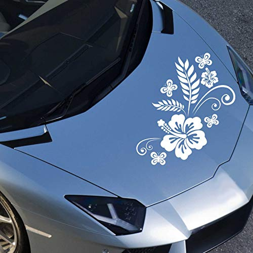 JINTORA - Autocollant Voiture Élément De Rangement Luna 40cm x 30cm Blanc - Sticker Auto résistant intempéries en Vinyle - Facile à Coller sur carrosserie vitre Pare-Chocs Accessoire déco véhicule