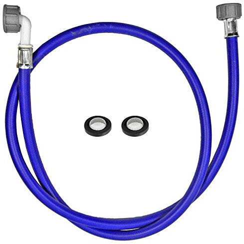 SPARES2GO 1.5m Cold Water Fill Hose + 2 x Inlet Washers with Filter Mesh for Samsung Washing Machine