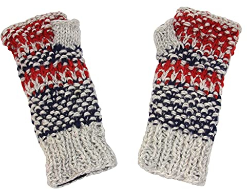 Freak Scene Armstulpen - Strickstulpen - Wolle - schwarz-rot