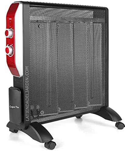 Radiador de MICA. 2 potencias de calor: 1000W-2000W. Elemento calefactor MICA. Rápida convección y difusión del calor.