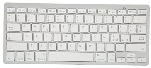 Dilwe Mini Tastiera Bluetooth, Tastiera Wireless Ultra Sottile e Compatta a 78 Tasti, Tastiera Esterna Portatile per Computer Tablet Laptop(italiano)