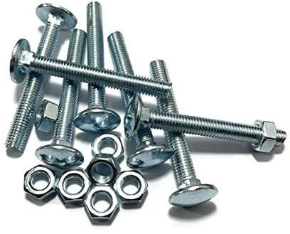 M8 (8mm x 75mm) Cup Square Carriage Bolt and Nut (Pack of 10)