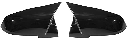 X AUTOHAUX Pair Car Exterior Rear View Mirror Covers Cap Replacement for BMW F20 F22 F23 F30 F31 F32 F33 F36 F87 M2 Gloss Black