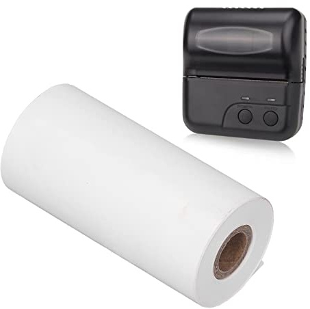 Papel de Recibo Térmico de 80x40 Mm, Rollos de Recibo de Papel Térmico de 11 Metros de Longitud Papel de Impresora Térmica Mini Rollo de Papel de Impresión Y Adhesivo Imprimible Autoadhesivo