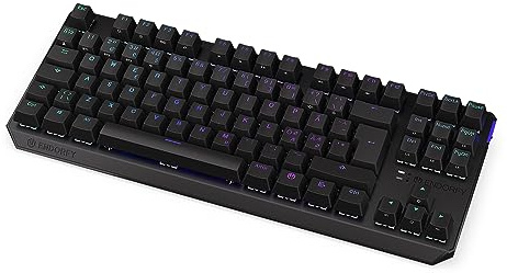 ENDORFY Thock TKL trådlös ingen röd, kailh-box röd linjär brytare, trådlöst tangentbord 2,4 GHz och Bluetooth, TKL 80% mekaniskt tangentbord, nordisk layout | EY5B006