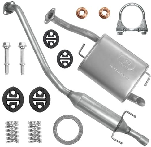 Polmo Schalldämpferset Auspuffanlage Auspuff für Corolla 9 IX E12 Schrägheck 2001-02/2007 1.4 1.6