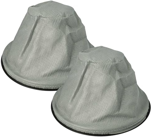 vhbw 2x filtro a sacco compatibile con Güde GA 18-1200.1R aspiratore per camino, aspiracenere - Filtro di ricambio, lavabile grigio/nero